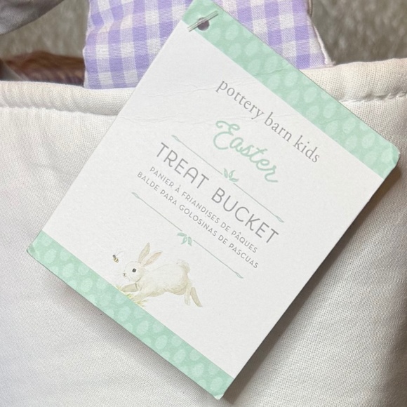 GinghamTie Ear Bunny Bucket - PBK - Picture 3 of 7